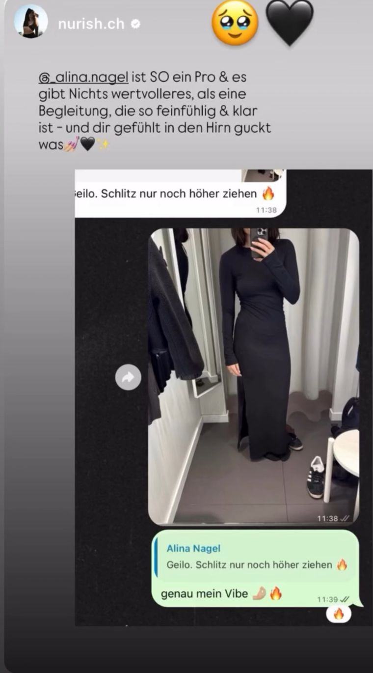 Screenshot einer Nachricht einer Kundin