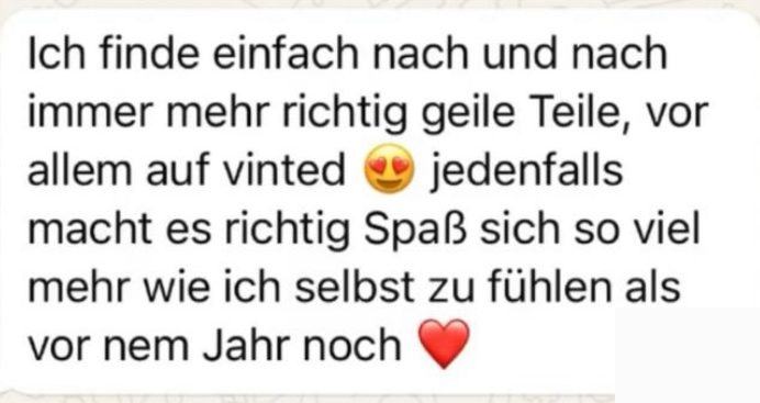 Nachricht einer Kundin