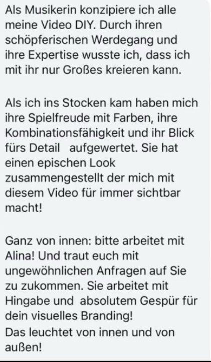 Nachricht einer Kundin